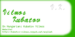 vilmos kubatov business card